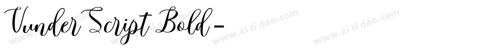 VunderScript Bold字体转换